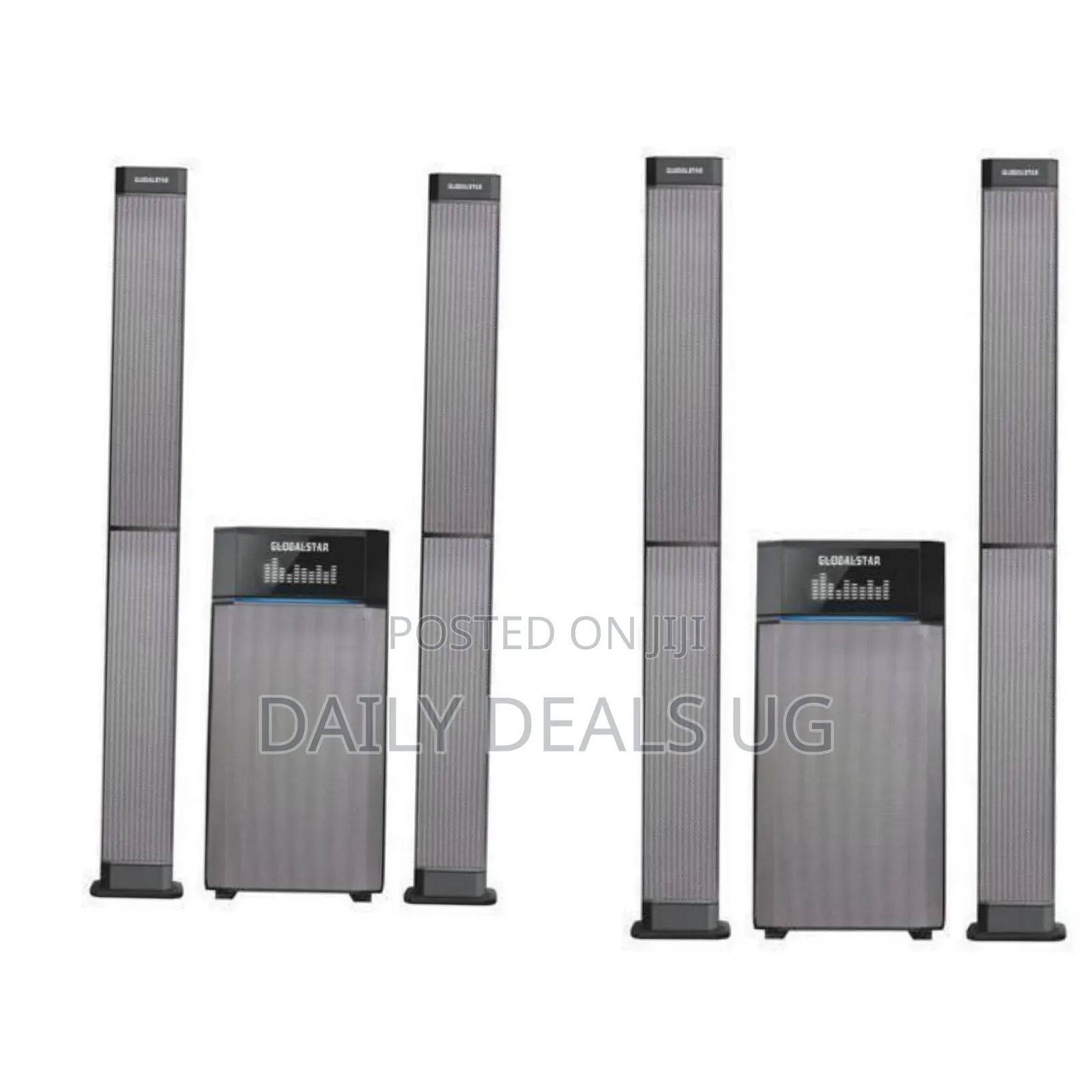 Globalstar 2.1 Multimedia Speaker Sound Bar - Grey/Black