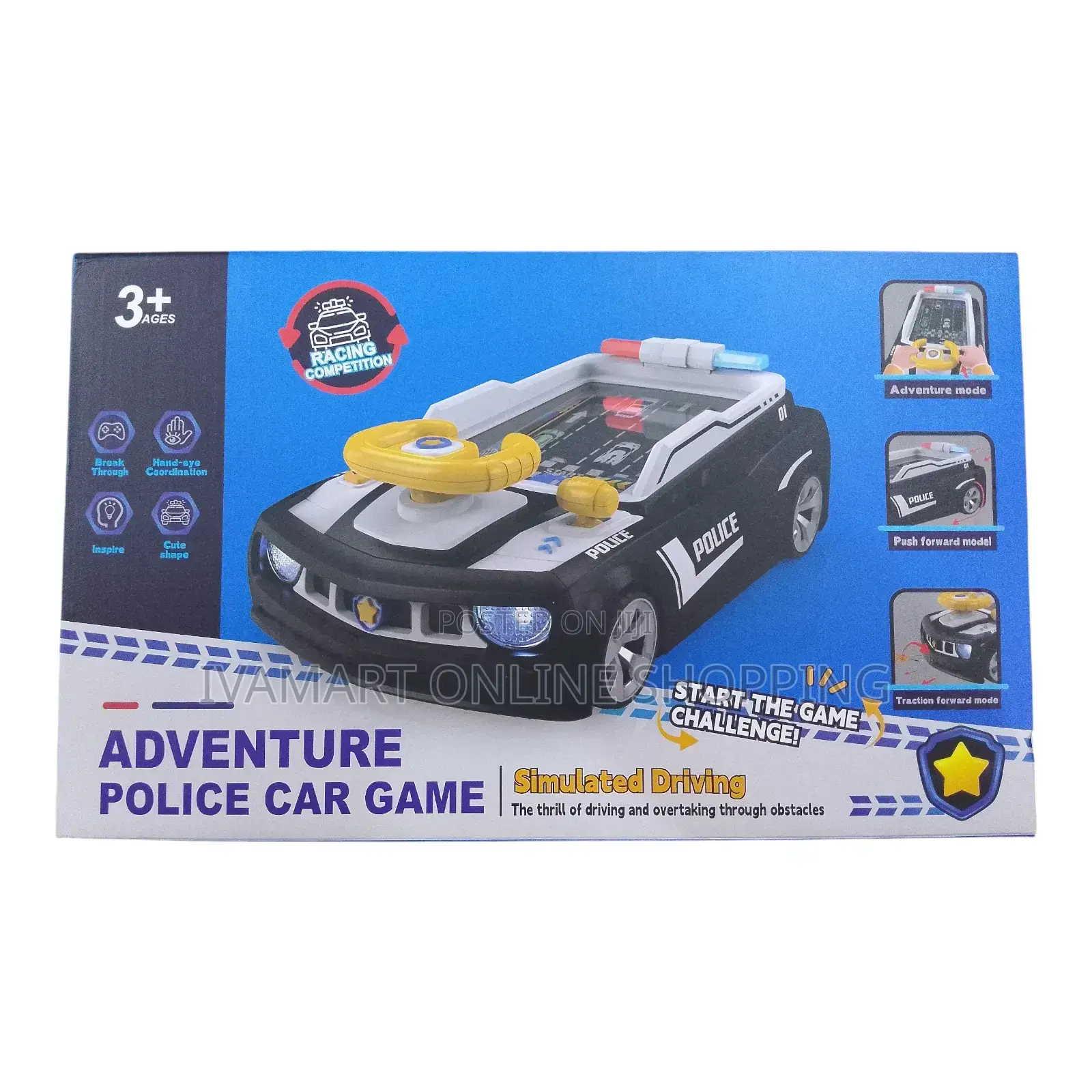 Adventure Racing Car Game Steering Wheel Toy for Children