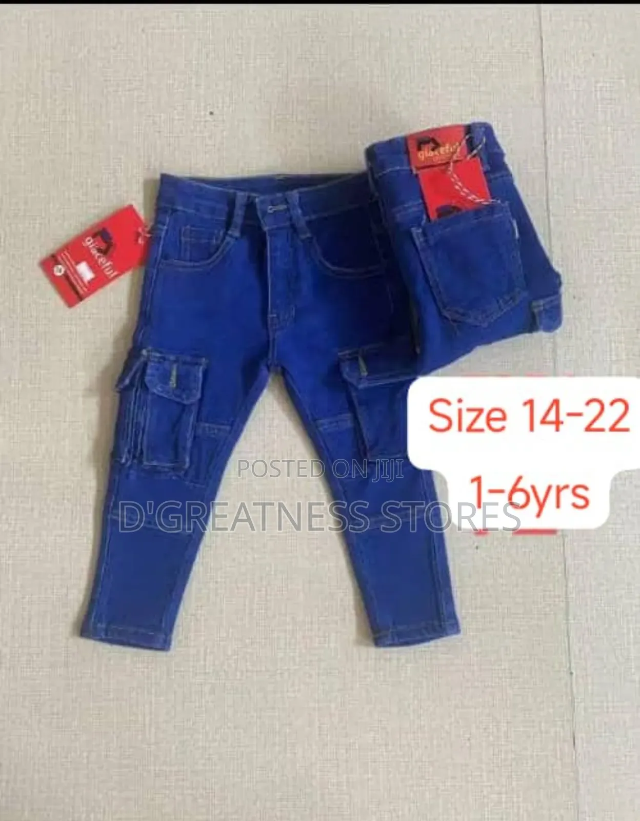 1-6yrs Cargo Jeans