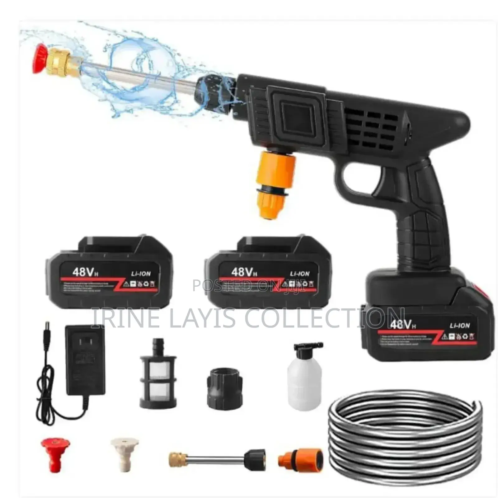 Cordless Portable 300w Pressure Washer, 6 in 1 Nozzle