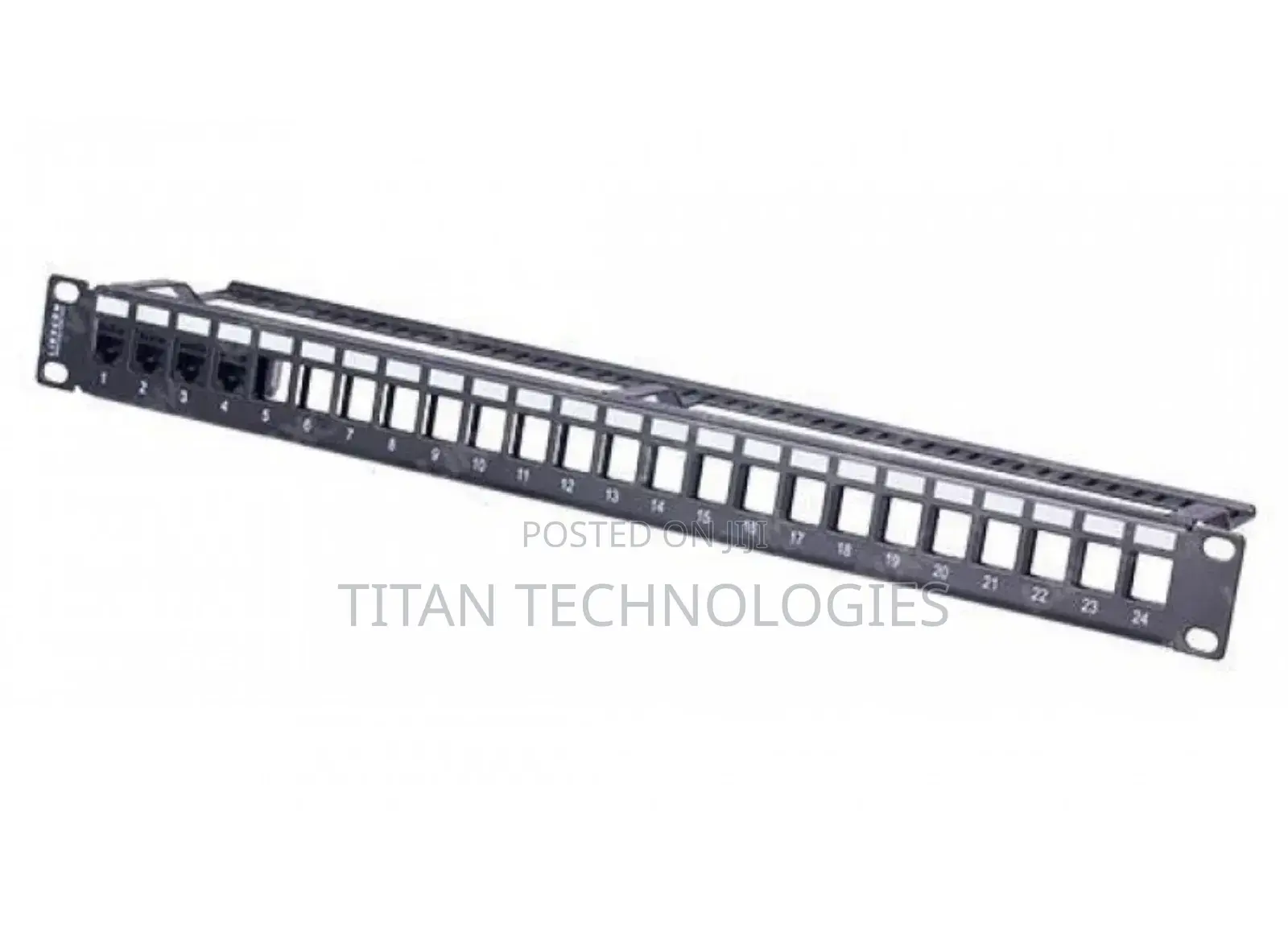 24 Unloaded Patch Panel With Keystone Jack's