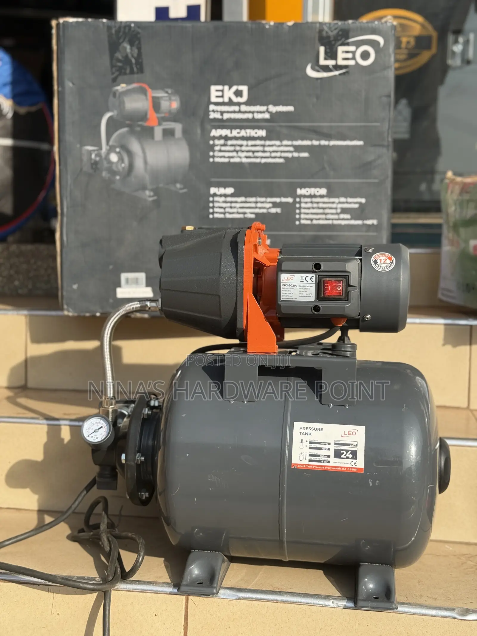 Water Pressure Booster Tank and Pump