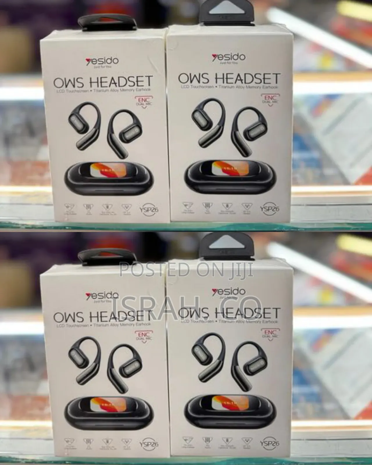 Yesido Ows Headset Wireless Earphones With Lcd Touchscreen