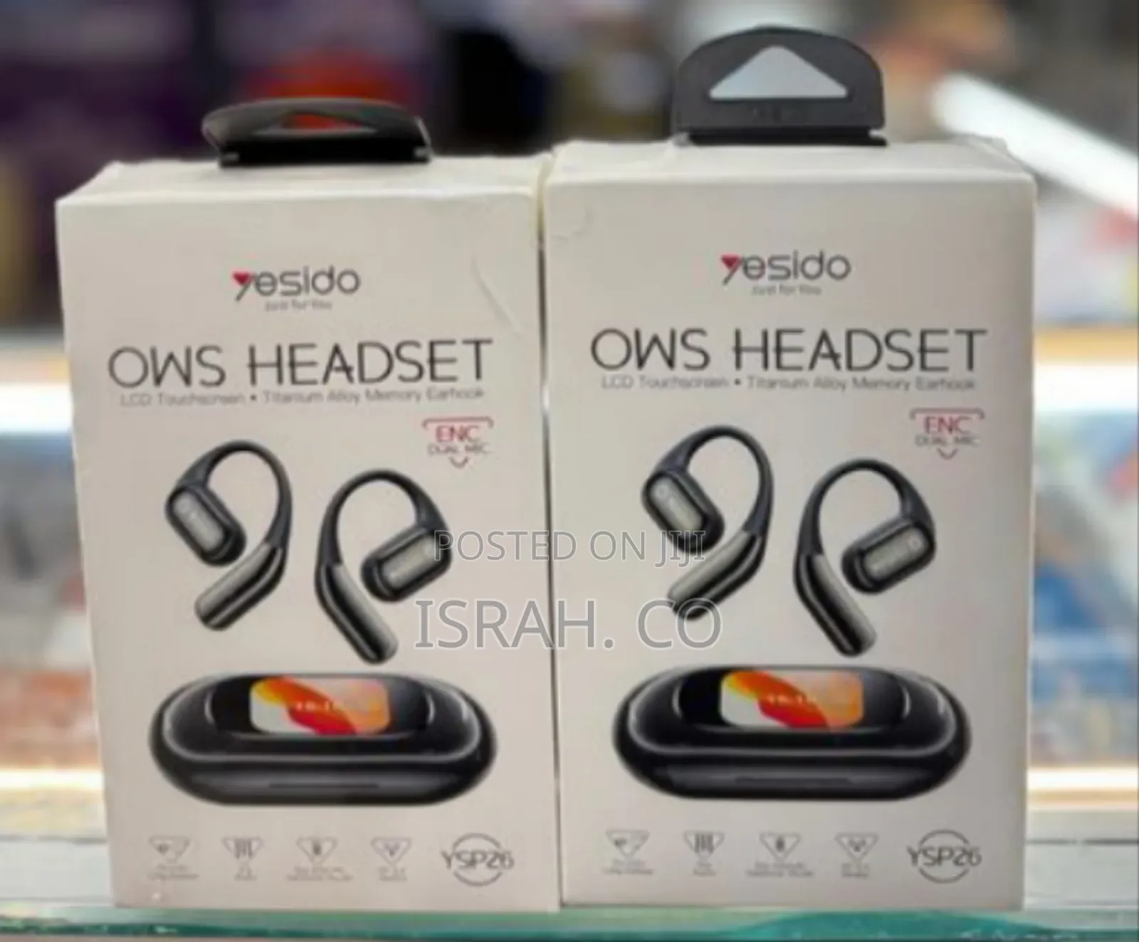 Yesido Ows Headset Wireless Earphones With Lcd Touchscreen