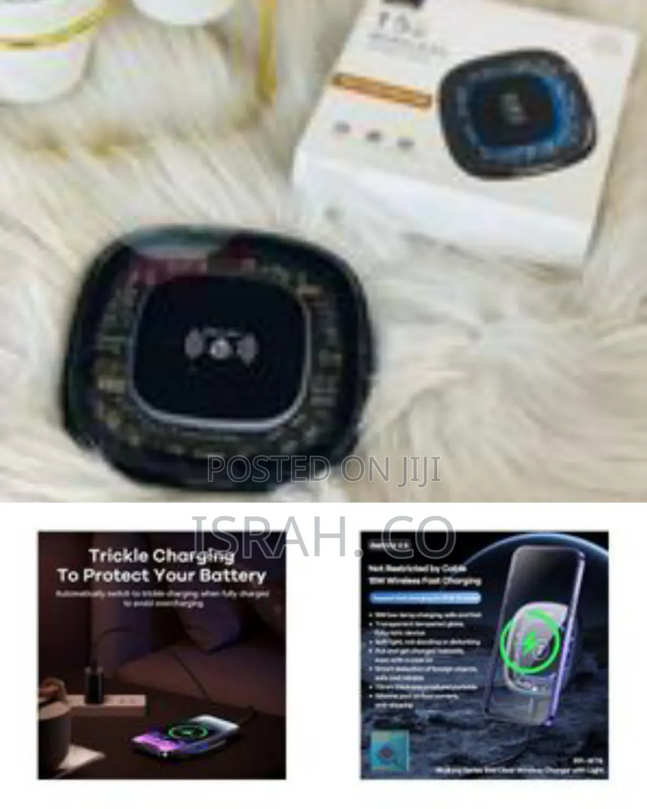 Lenyes High-Speed 15w Wireless Charger With Transparent Tech Design