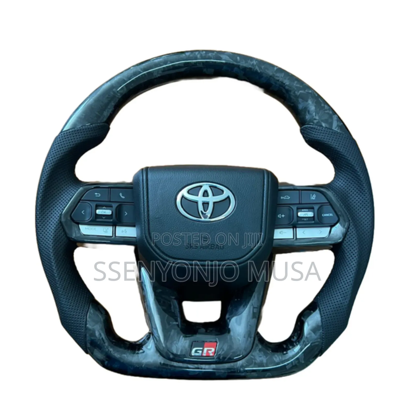 Gr Style Carbon Fiber Leather Steering Wheel for Toyota Land Cruiser
