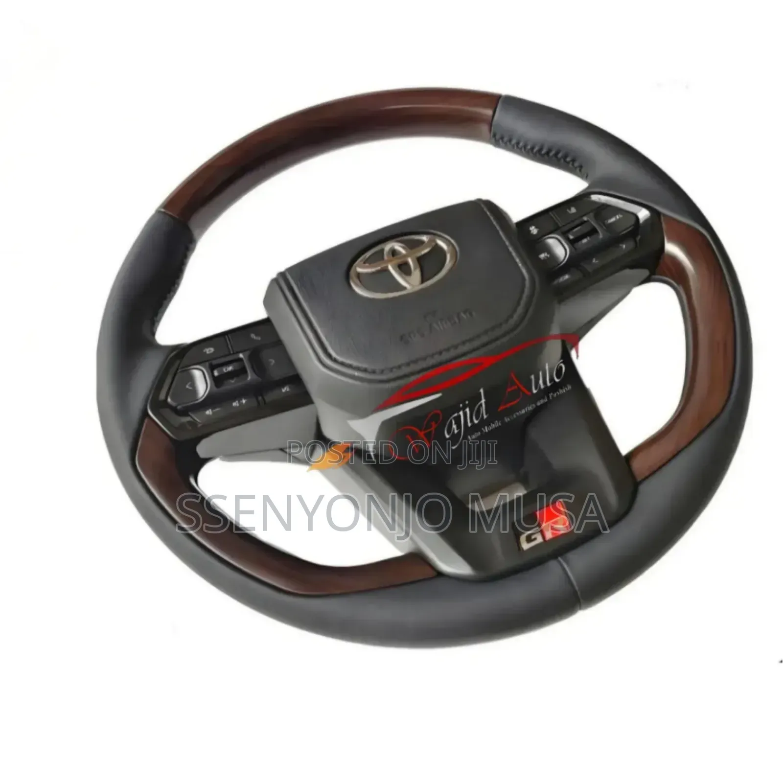 Gr Style Carbon Fiber Leather Steering Wheel for Toyota Land Cruiser