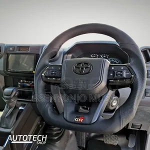 Gr Style Carbon Fiber Leather Steering Wheel for Toyota Land Cruiser
