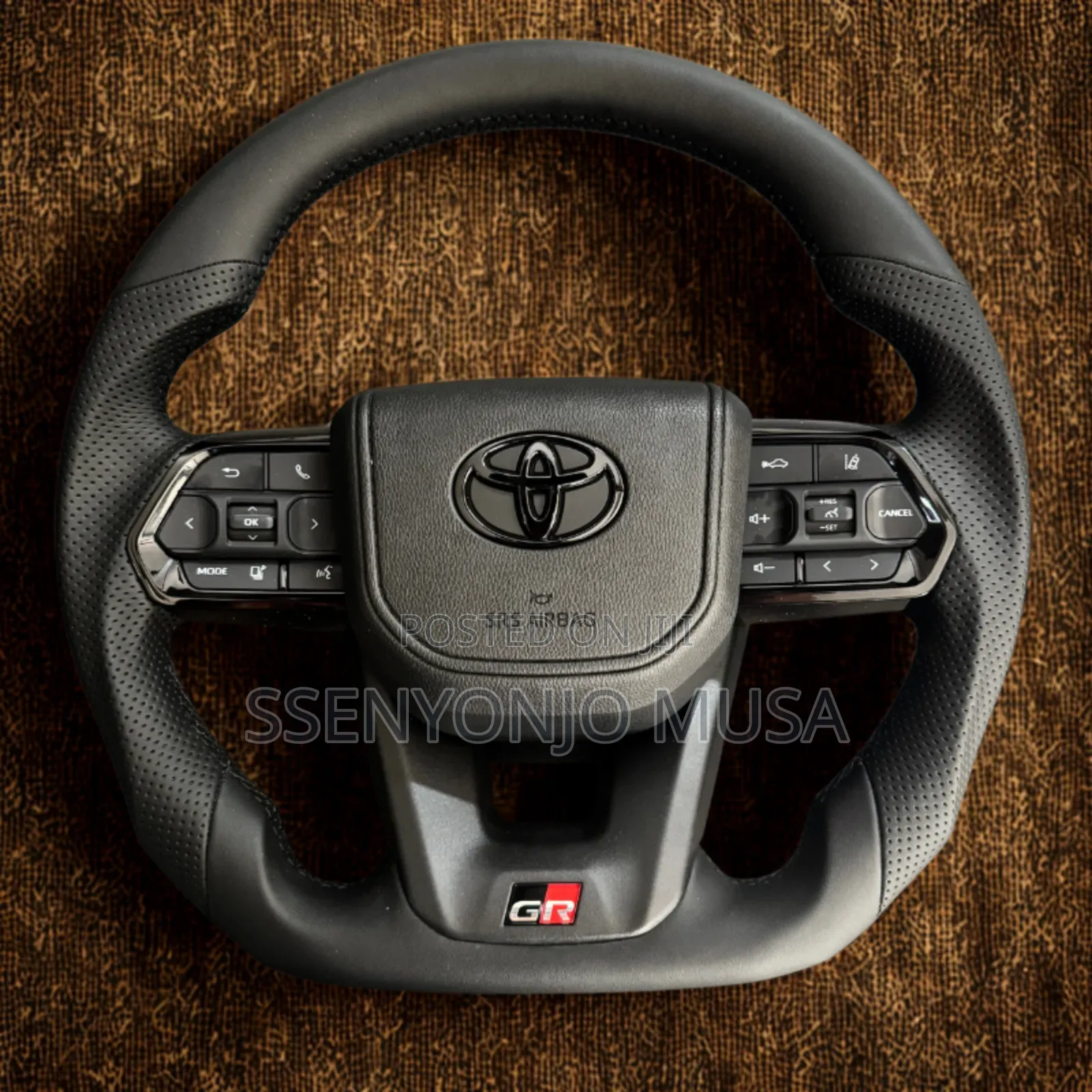 Gr Style Carbon Fiber Leather Steering Wheel for Toyota Land Cruiser