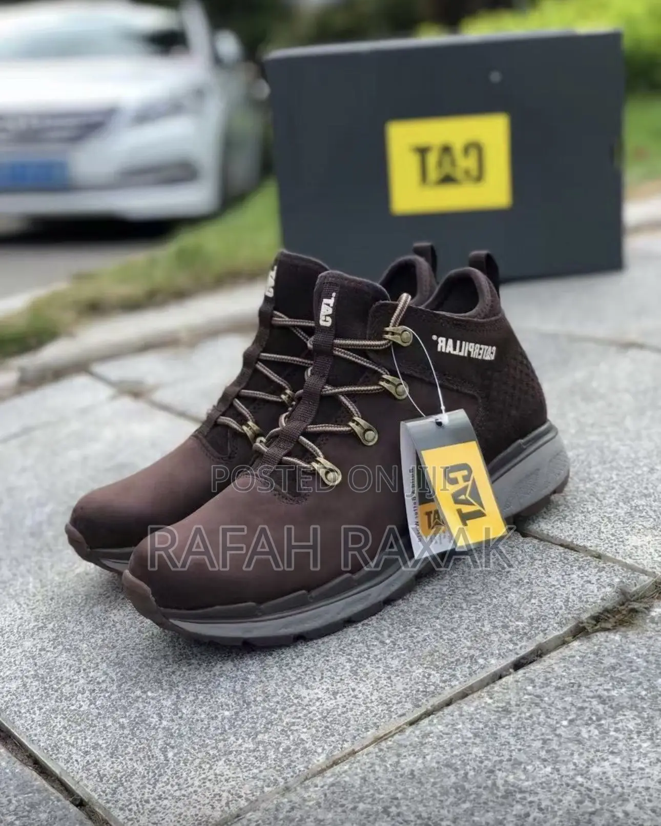 Original Men’S Coffee Brown Caterpillar Leather Boots