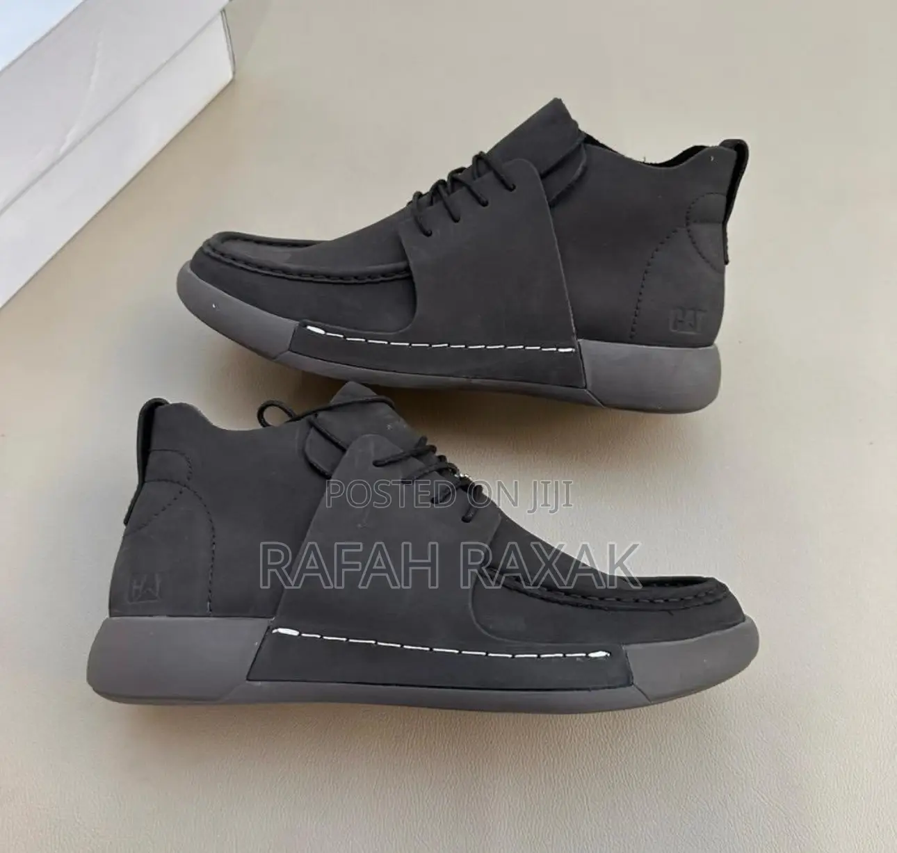 Original Men’S Black Caterpillar (Cat) Casual Leather Boots