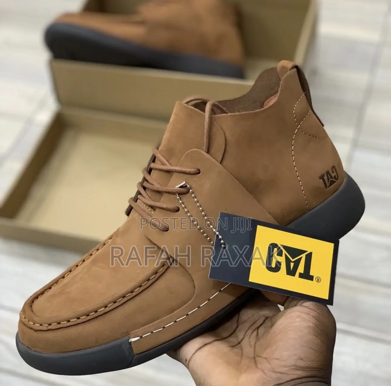 Original Men’S Brown Cat Smart Casual Premium Leather Boots