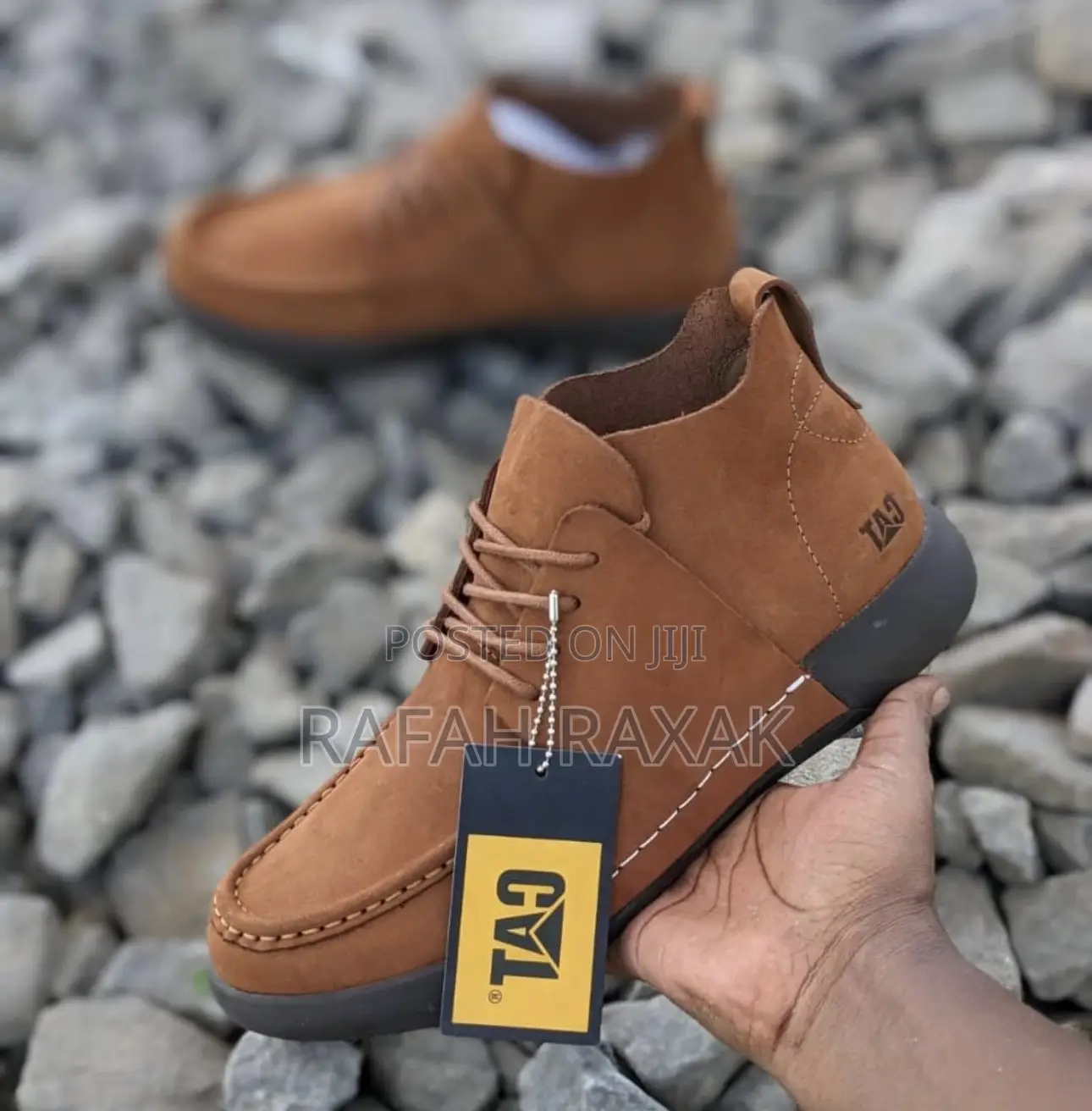 Men’S Classic Brown Cat Smart Casual Leather Boots