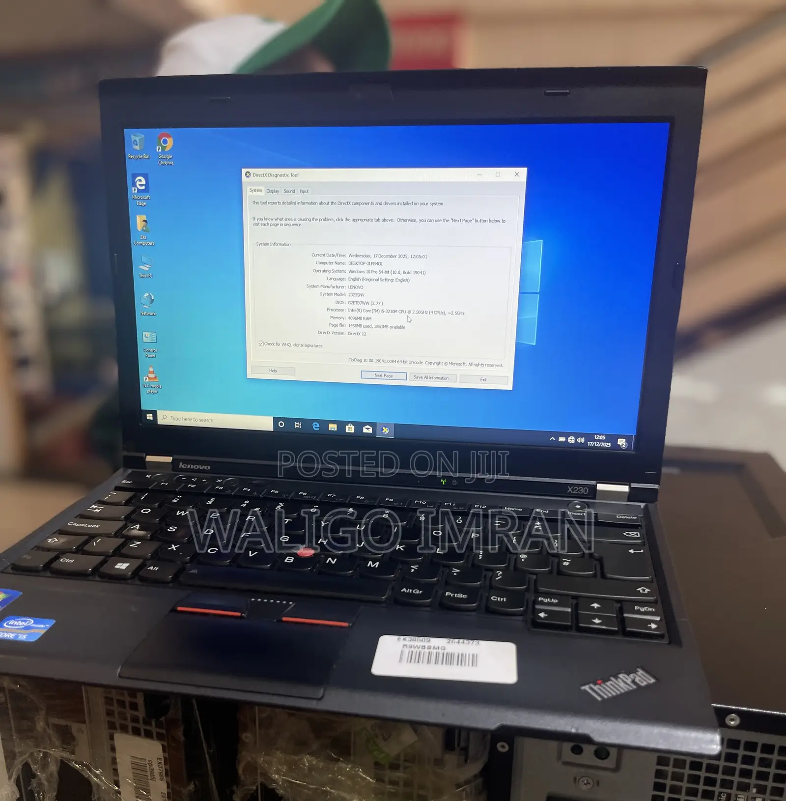 Laptop Lenovo ThinkPad X230 4GB Intel Core I5 HDD 320GB