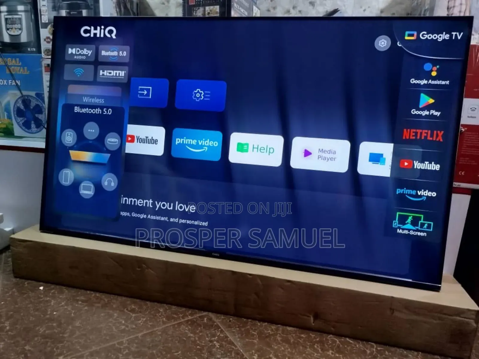 Chiq 65 Inches Smart Frameless Flat Screen With Inbuilt Decoder