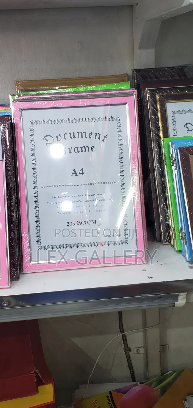 Certificate and Document Frames