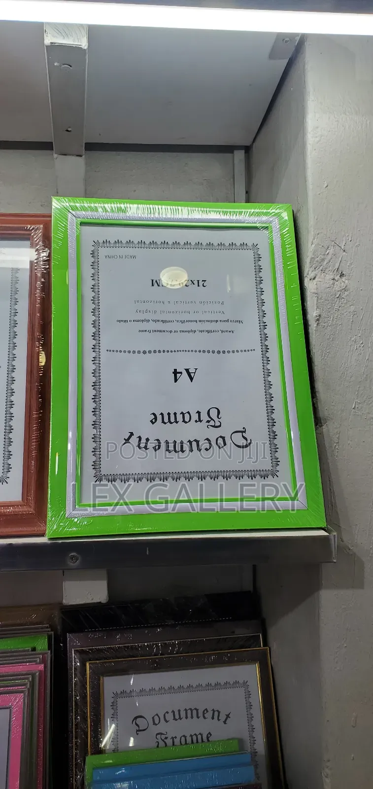 Certificate and Document Frames