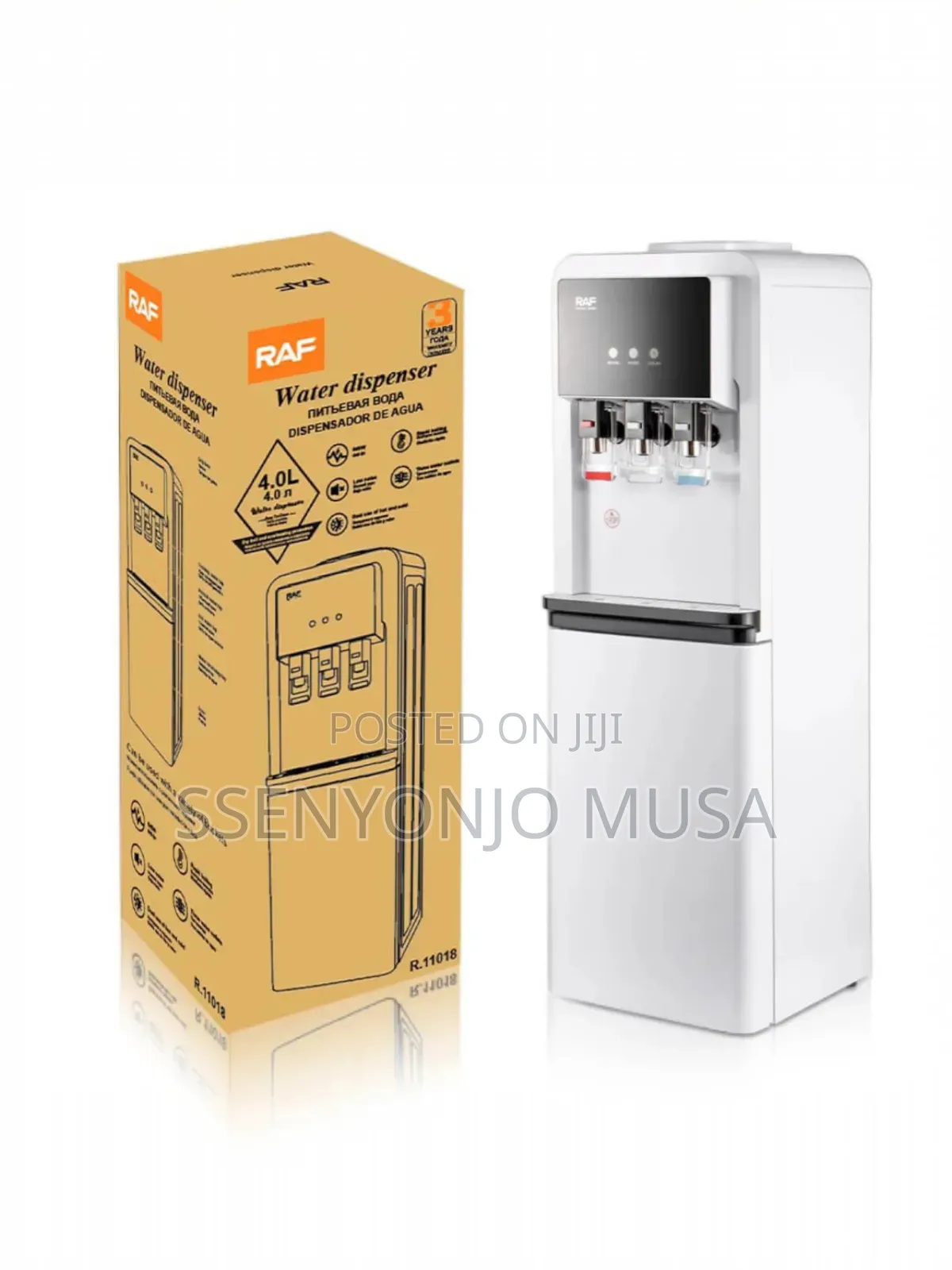 Raf Hot Cold Water Dispenser – Double Faucet Top Load Electric.