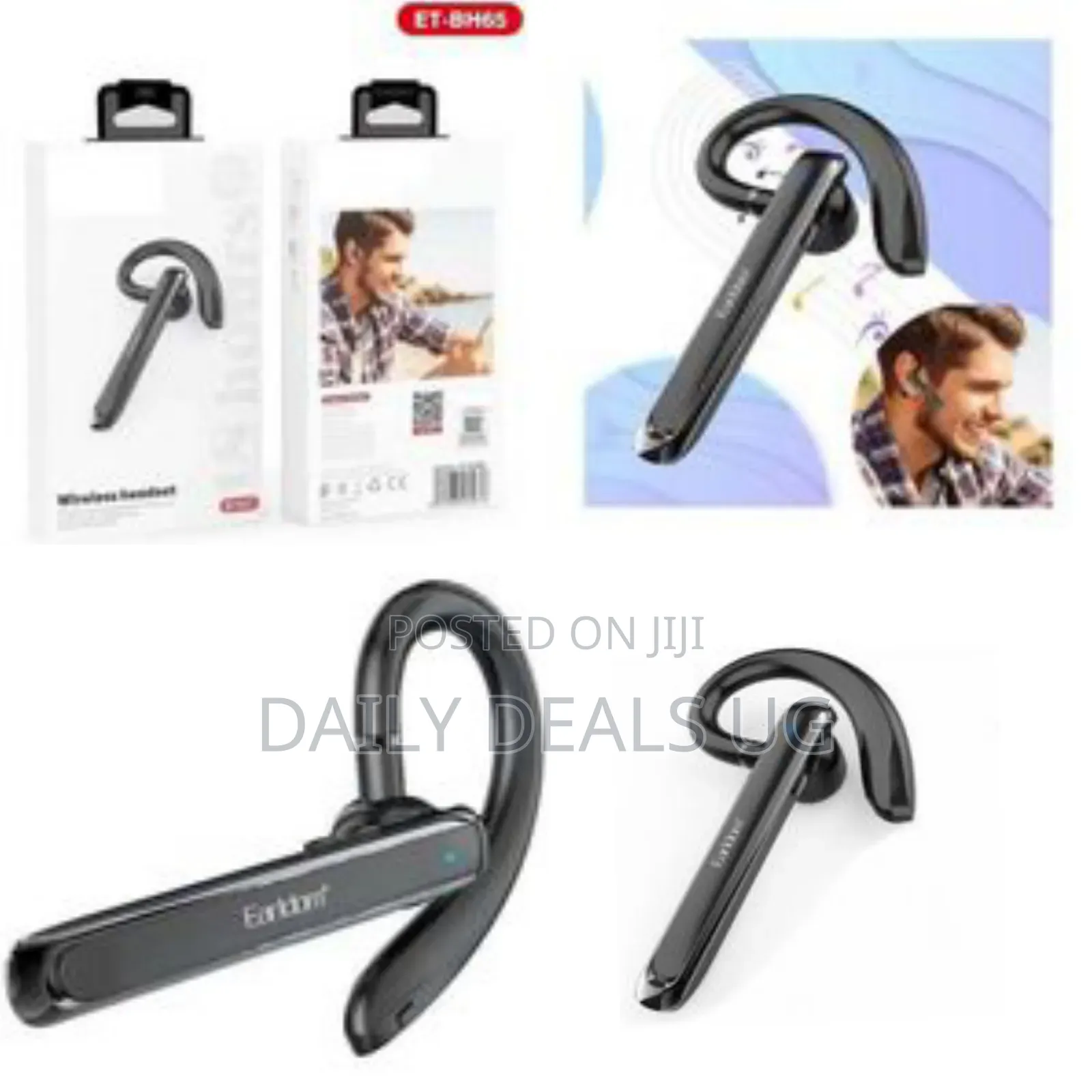 Earldom Single Bluetooth Headset With Over-Ear Design - Multicolor