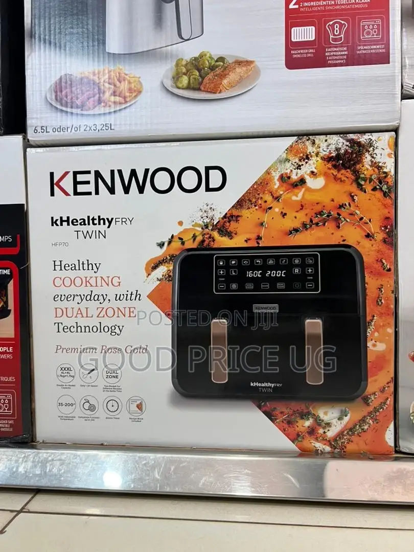 Kenwood Healthy Fry Twin 8l Digital Dual Air Fryer (Model Hfp70.000bk