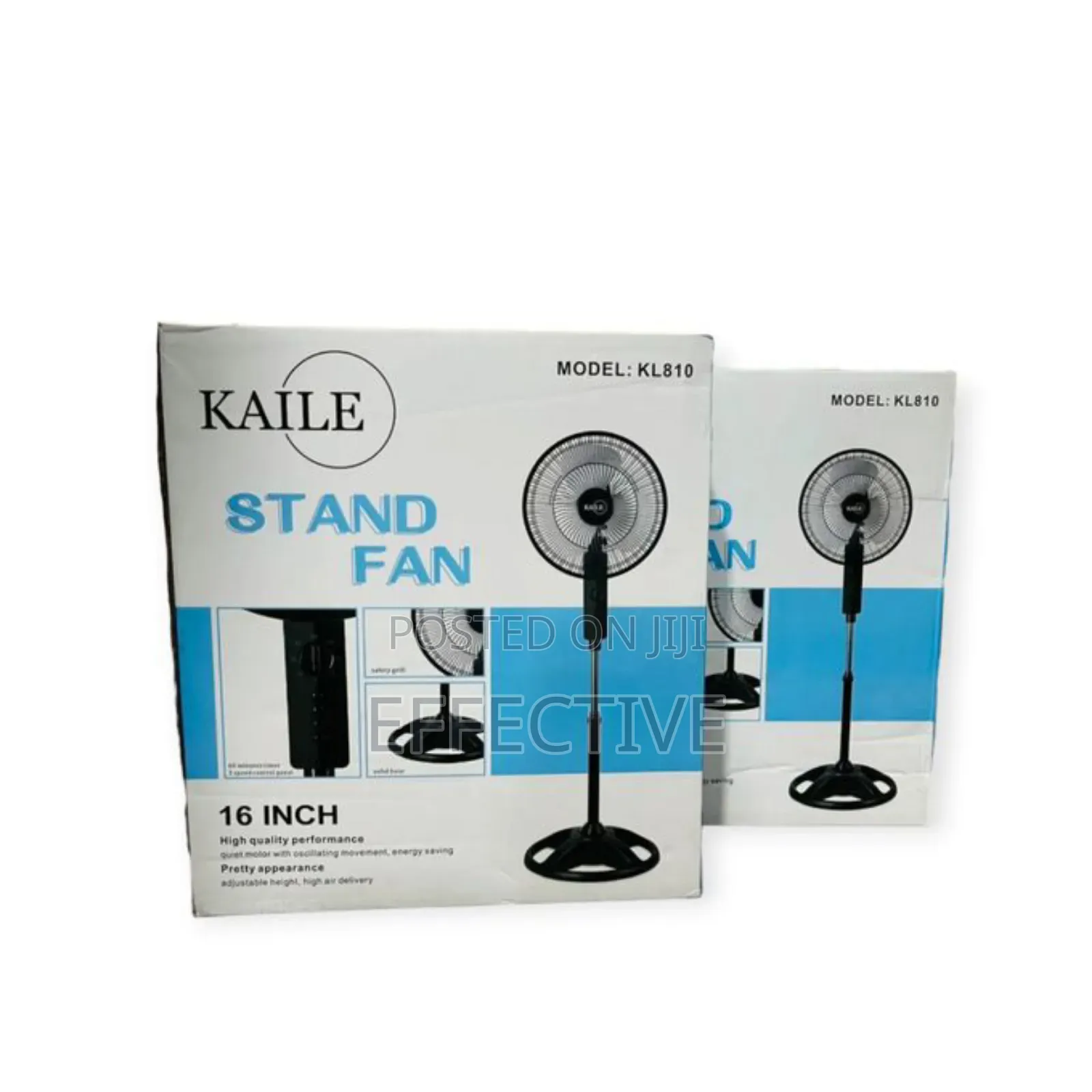 Kaile 16" Adjustable Stand Fan, Model Kl810.
