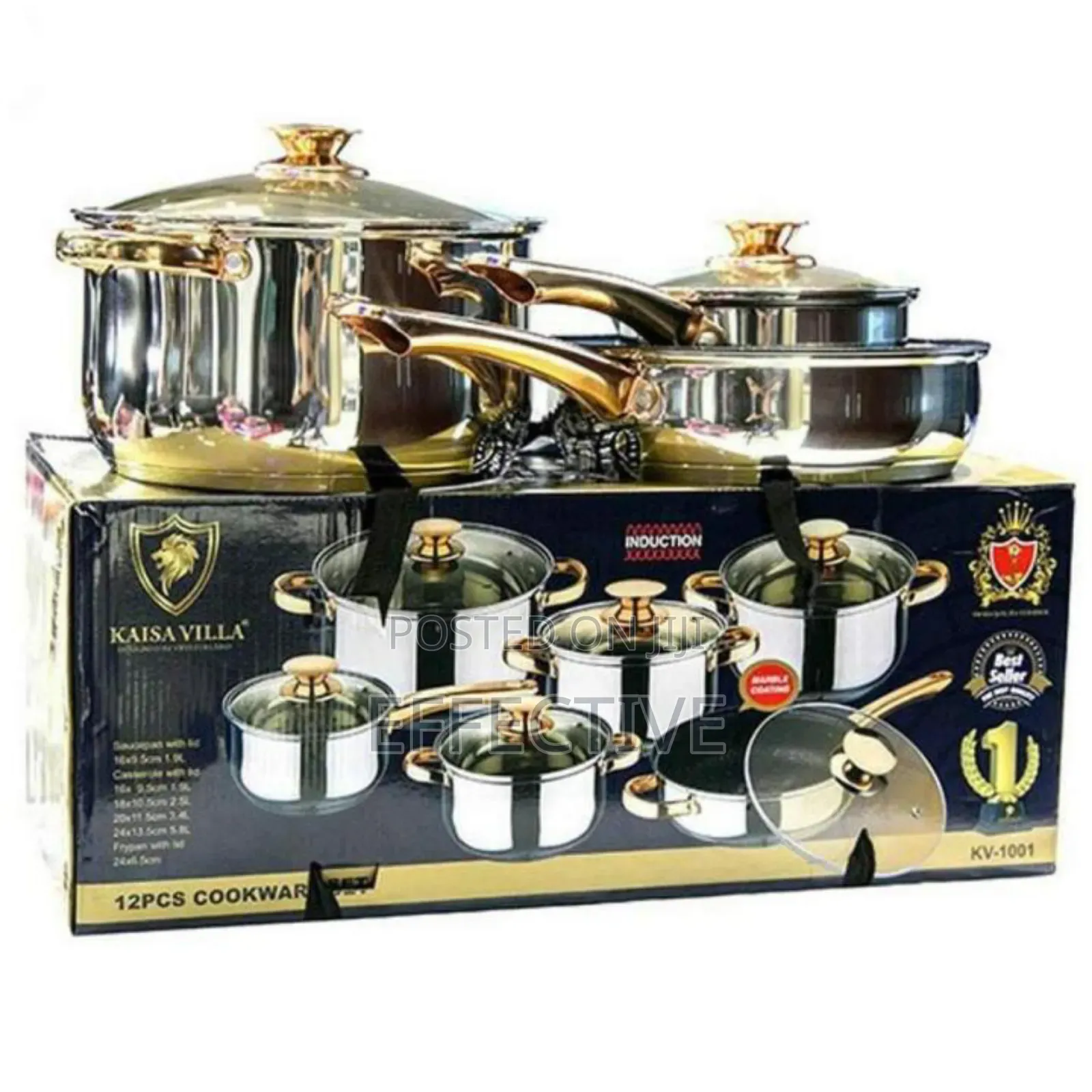 Kaisa Villa 12-Piece Stainless Steel Cookware Set