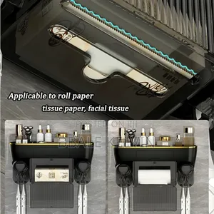 Toothbrush Holders Wall Mounted With Toothpaste Dispenser
