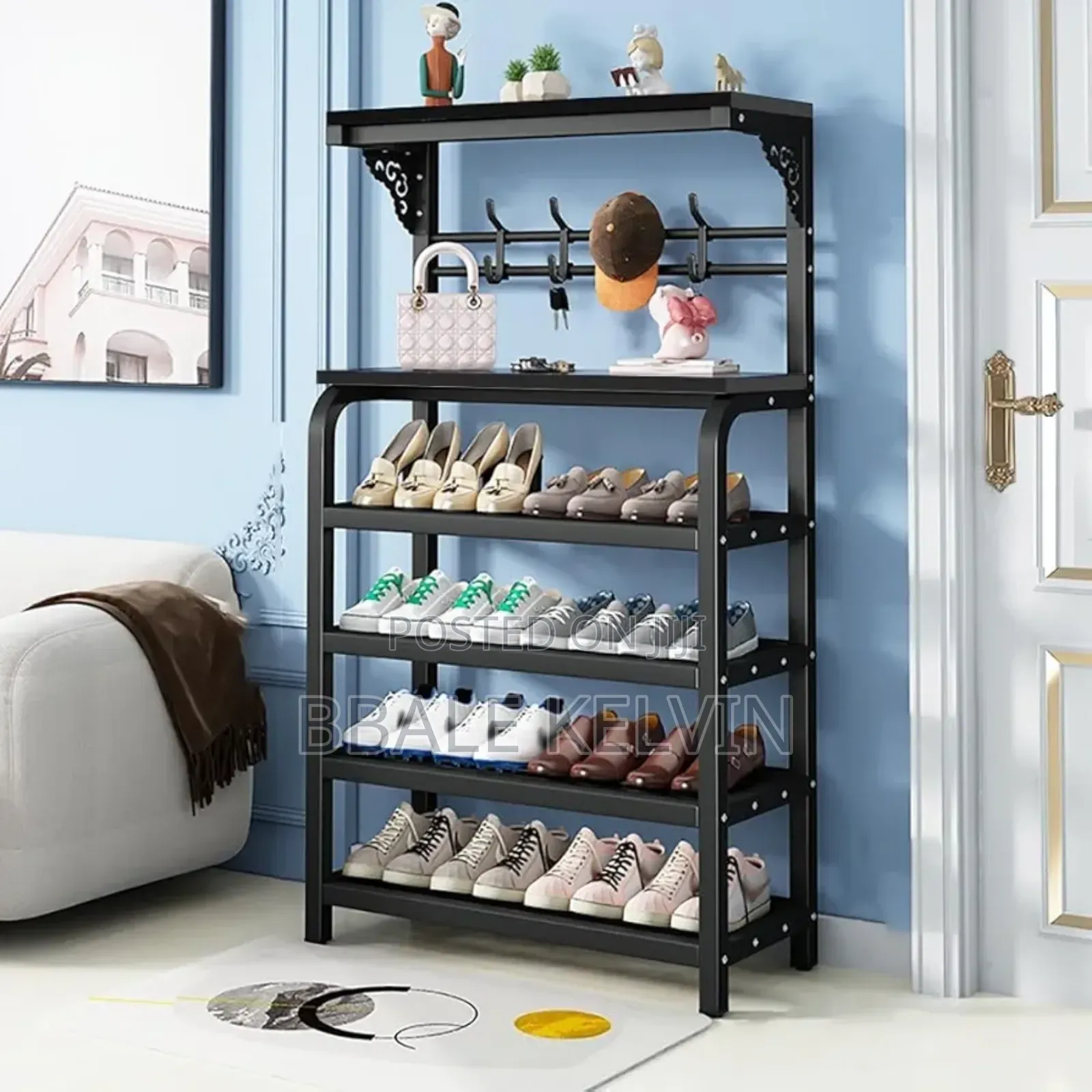 Strong Metallic Shoe Rack Stainless Steel
