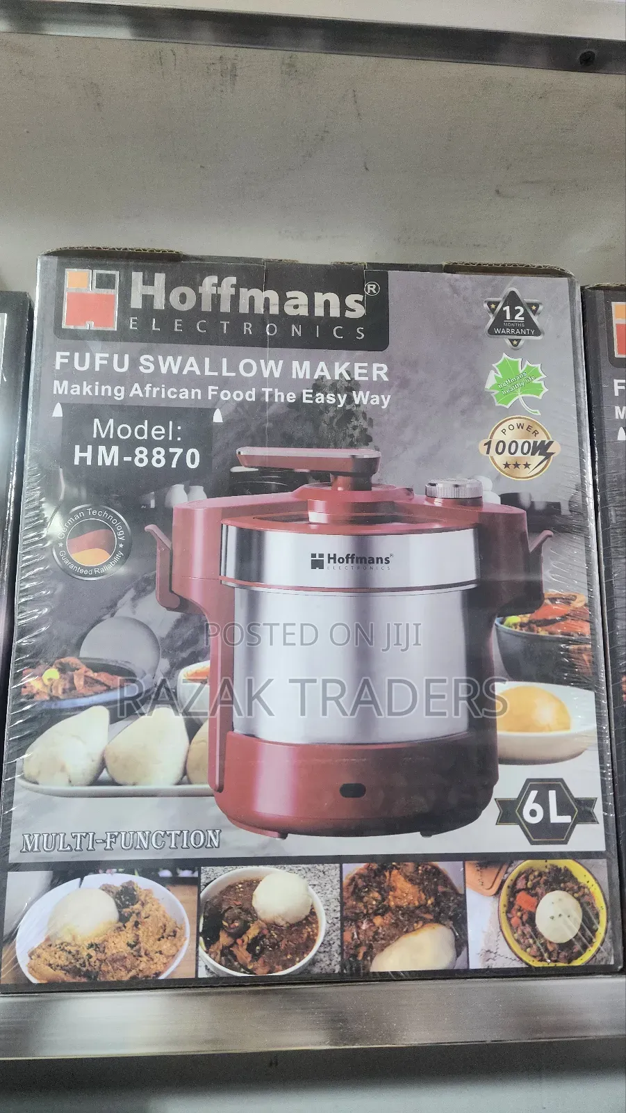 Automatic Electric Stainless Steel 6l Food Processor Blender Swallow