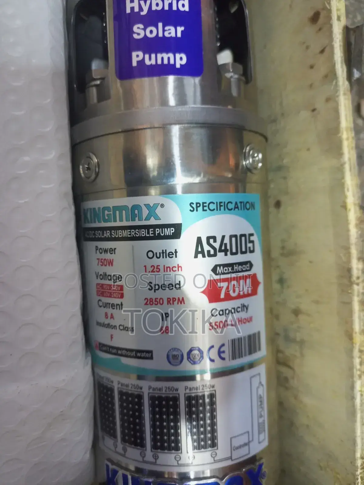 Submersible Water Pump Hybrid Ac/Dc 70meters