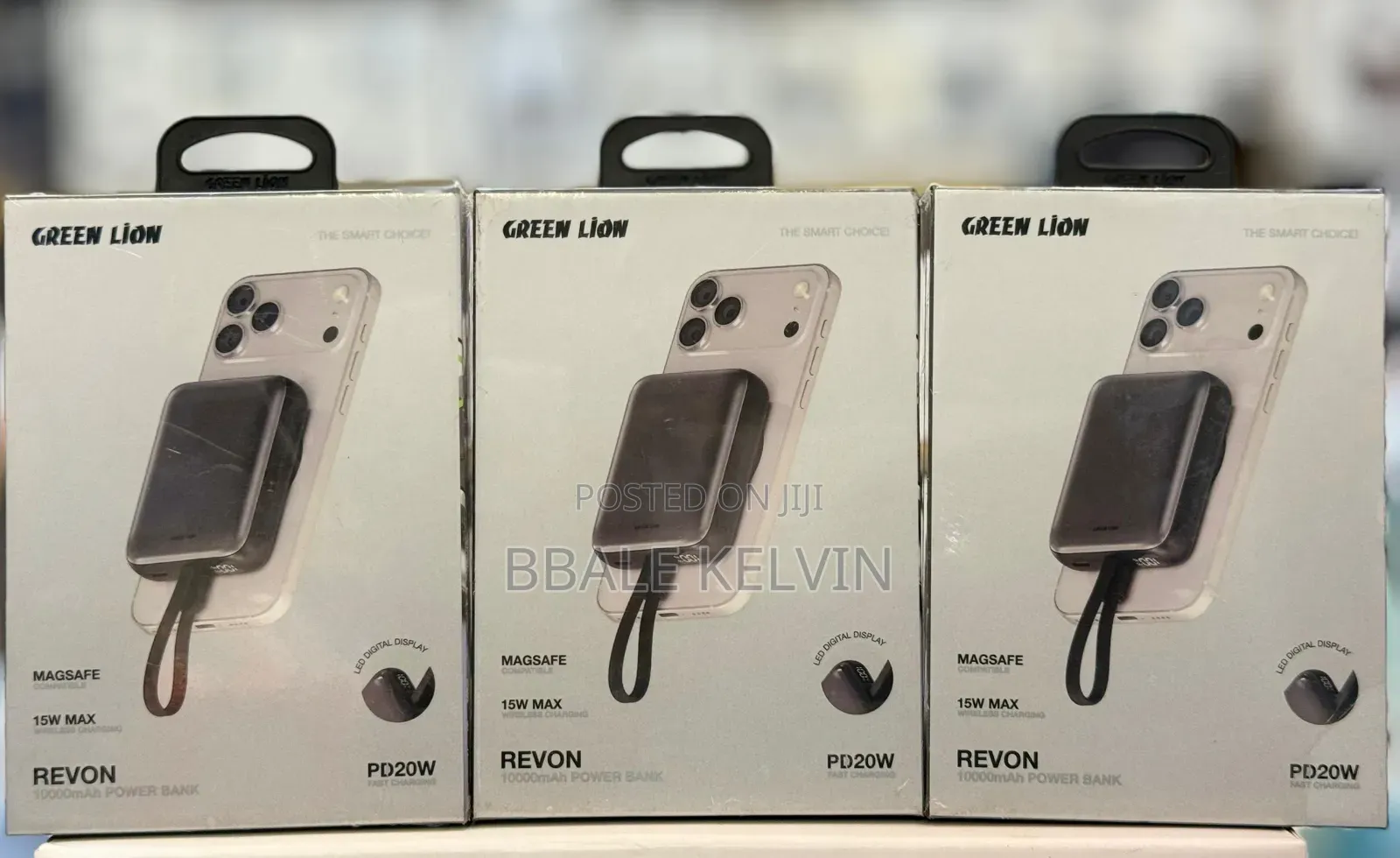 Green Lion Revon 10000mah Power Bank With Led Digital Display 15w