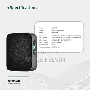 Green Lion Valmont 10000mah Power Bank 45w Pd