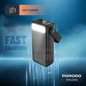 Porodo Lara 30000mah Power Bank With Integrated Cables and Flashlight