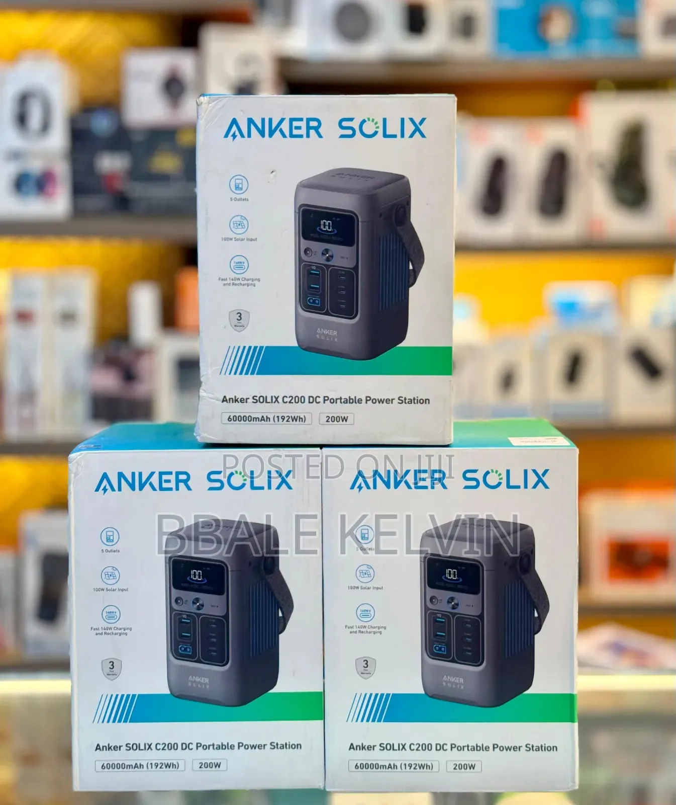 Anker Solix C200 Dc Power Bank Station (60,000mah) 192wh Power Station