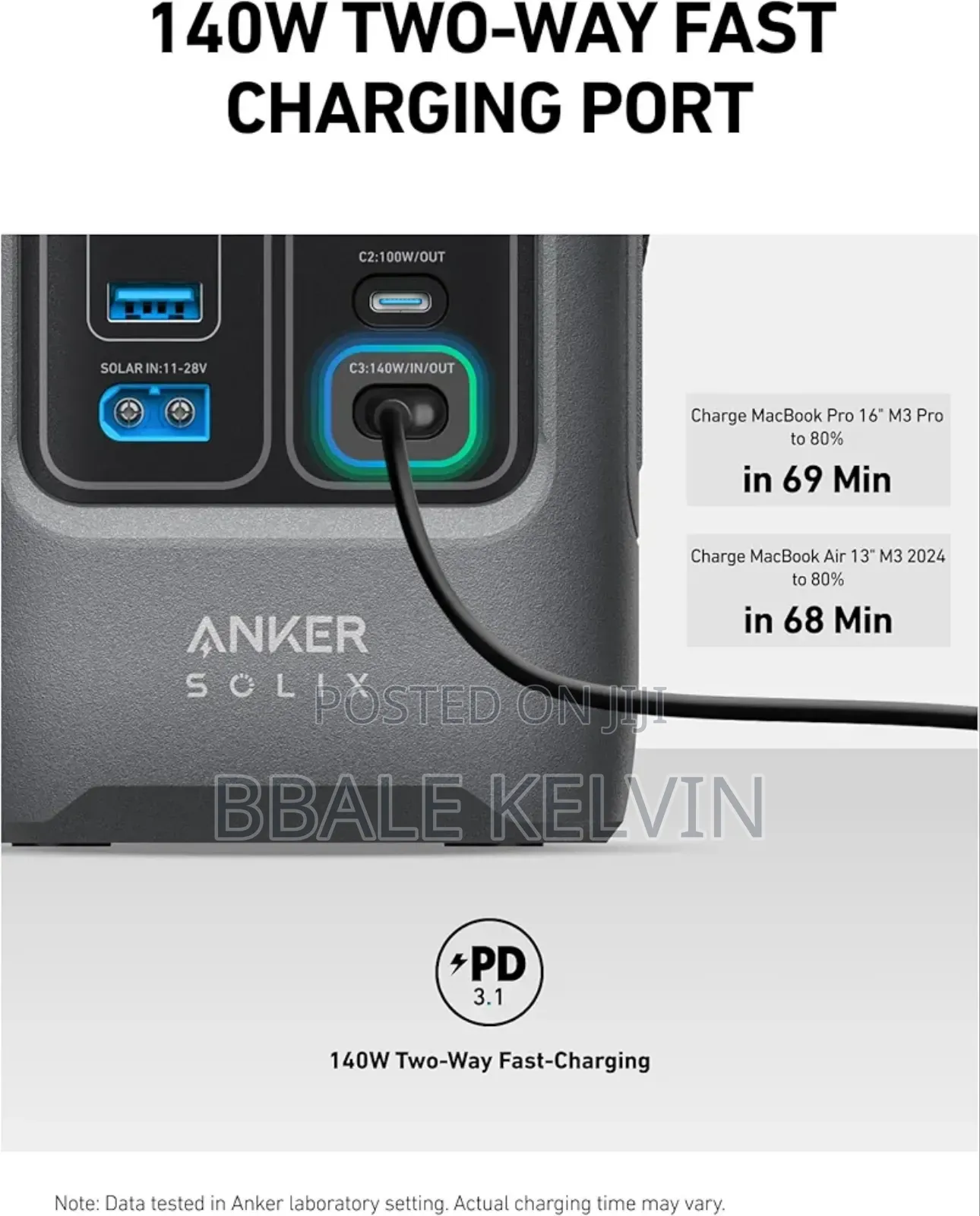 Anker Solix C200 Dc Power Bank Station (60,000mah) 192wh Power Station