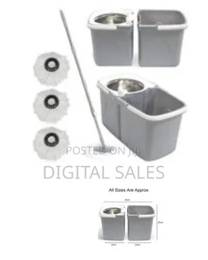 Dual-Chamber Spin Mop and Bucket Cleaning System