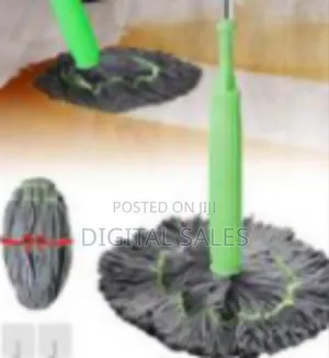 High-Absorbency Microfiber Spin Mop With Telescopic Handle