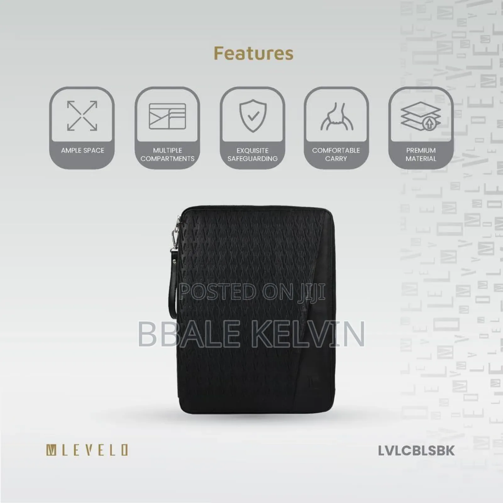 Levelo Cristallo Booktype 16 Inches Laptop Sleeve Bag