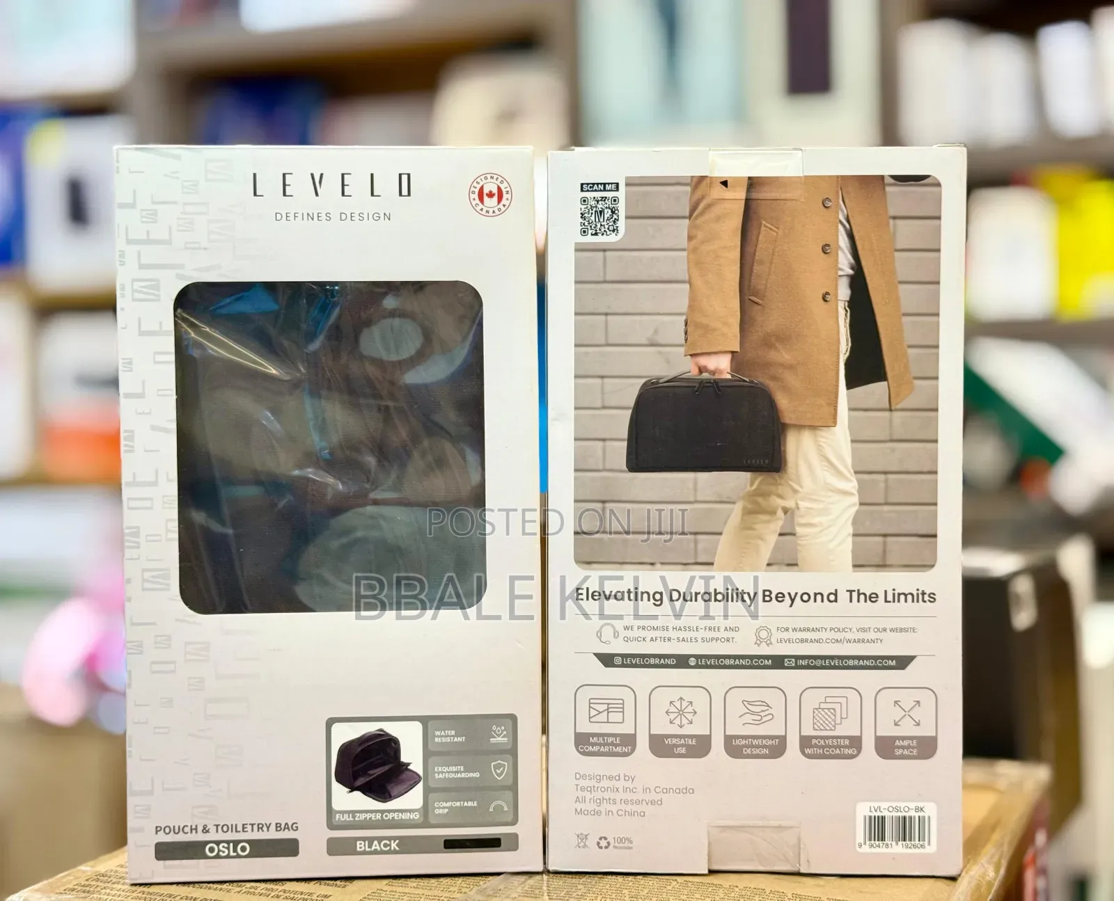 Levelo Oslo Pouch Toiletry Bag / Multiple Compartment