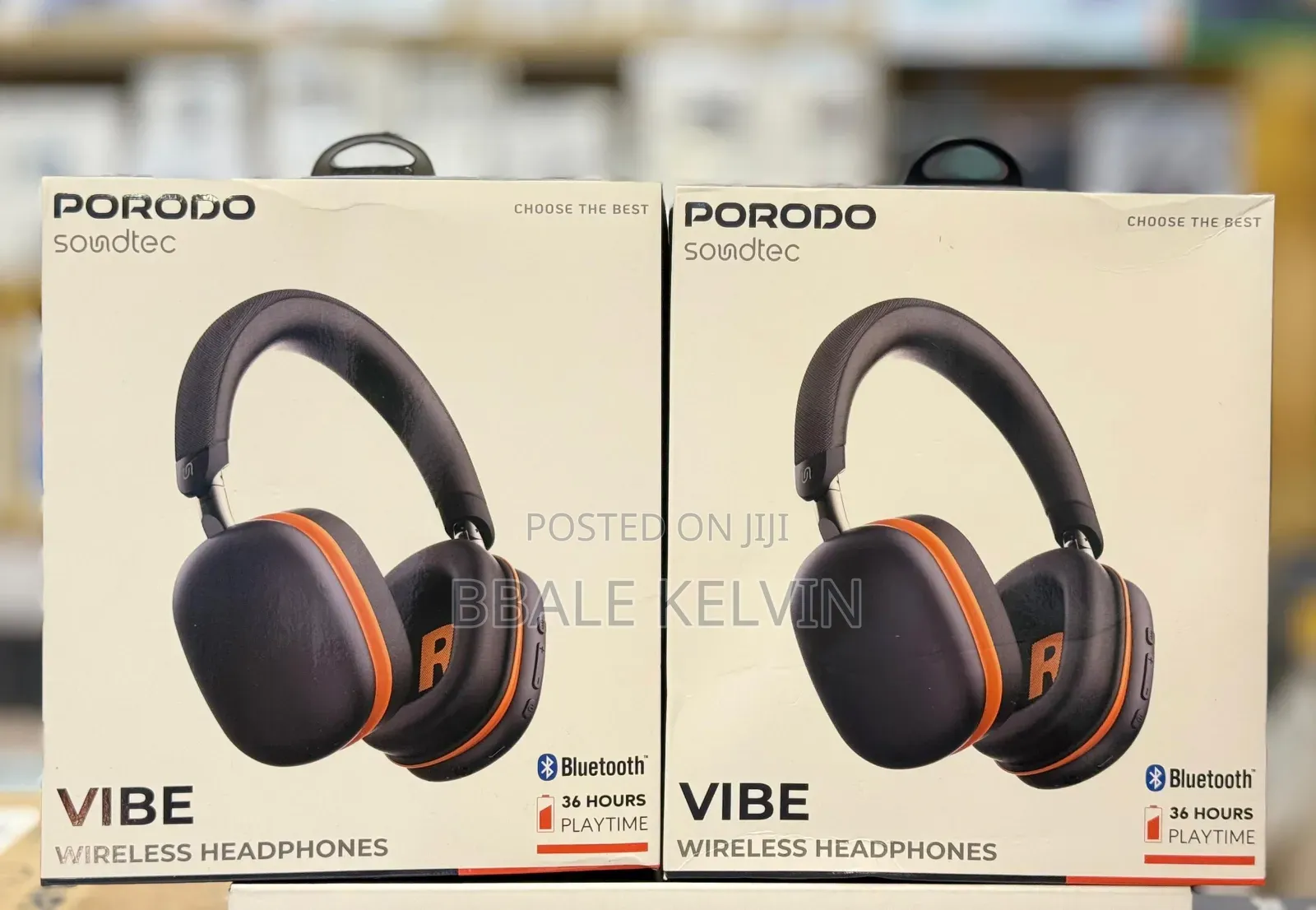 Porodo Soundtec Vibe Wireless Headphone / Lightweight Comfortable