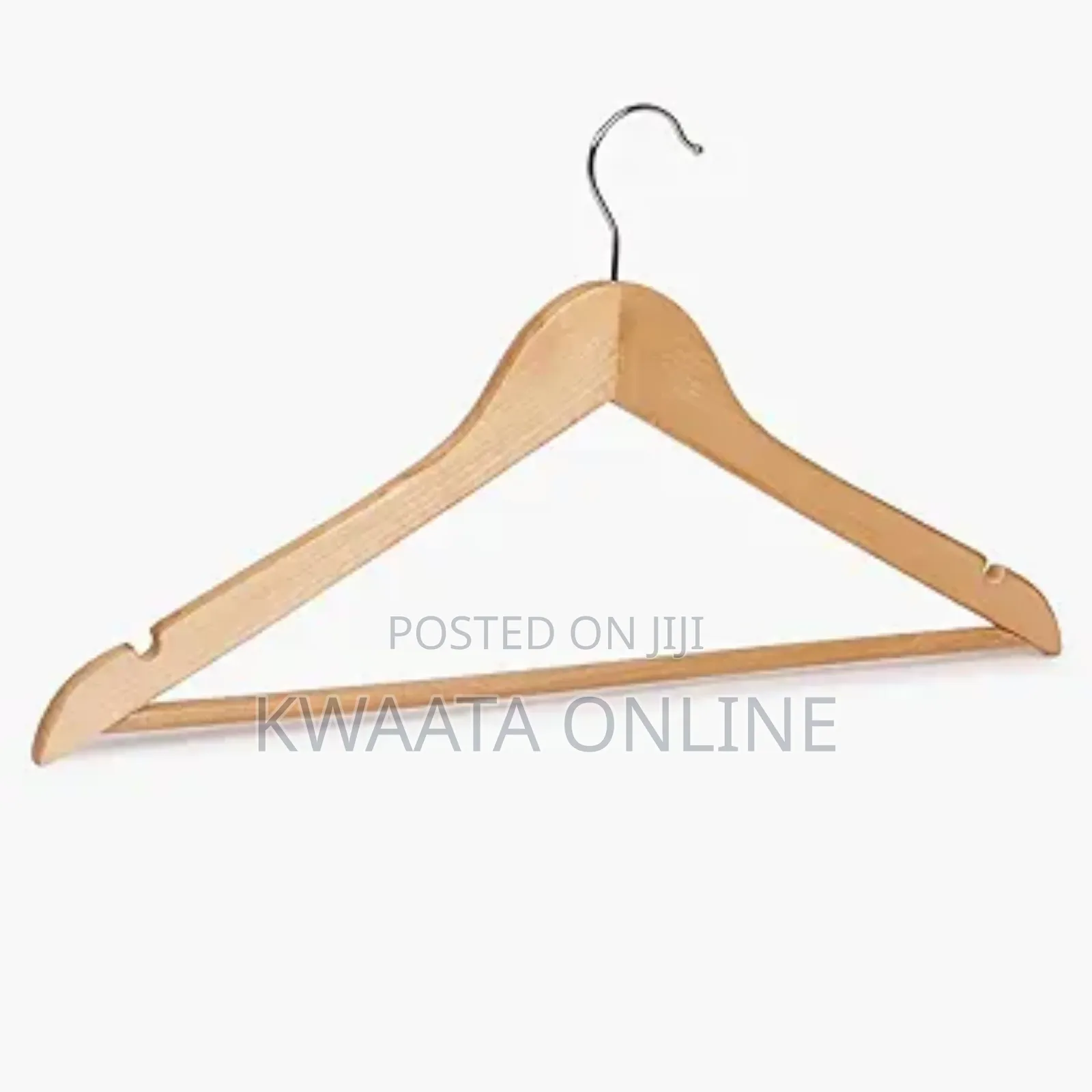 12 Pc High-Grade Wooden Cloth Hangers Smooth Finish 360° Swivel Hook