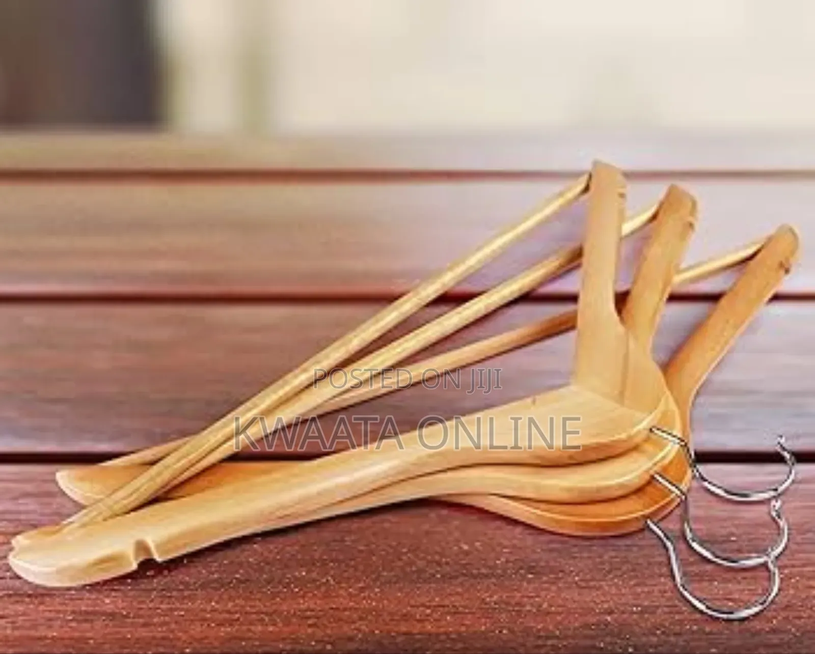 12 Pc High-Grade Wooden Cloth Hangers Smooth Finish 360° Swivel Hook