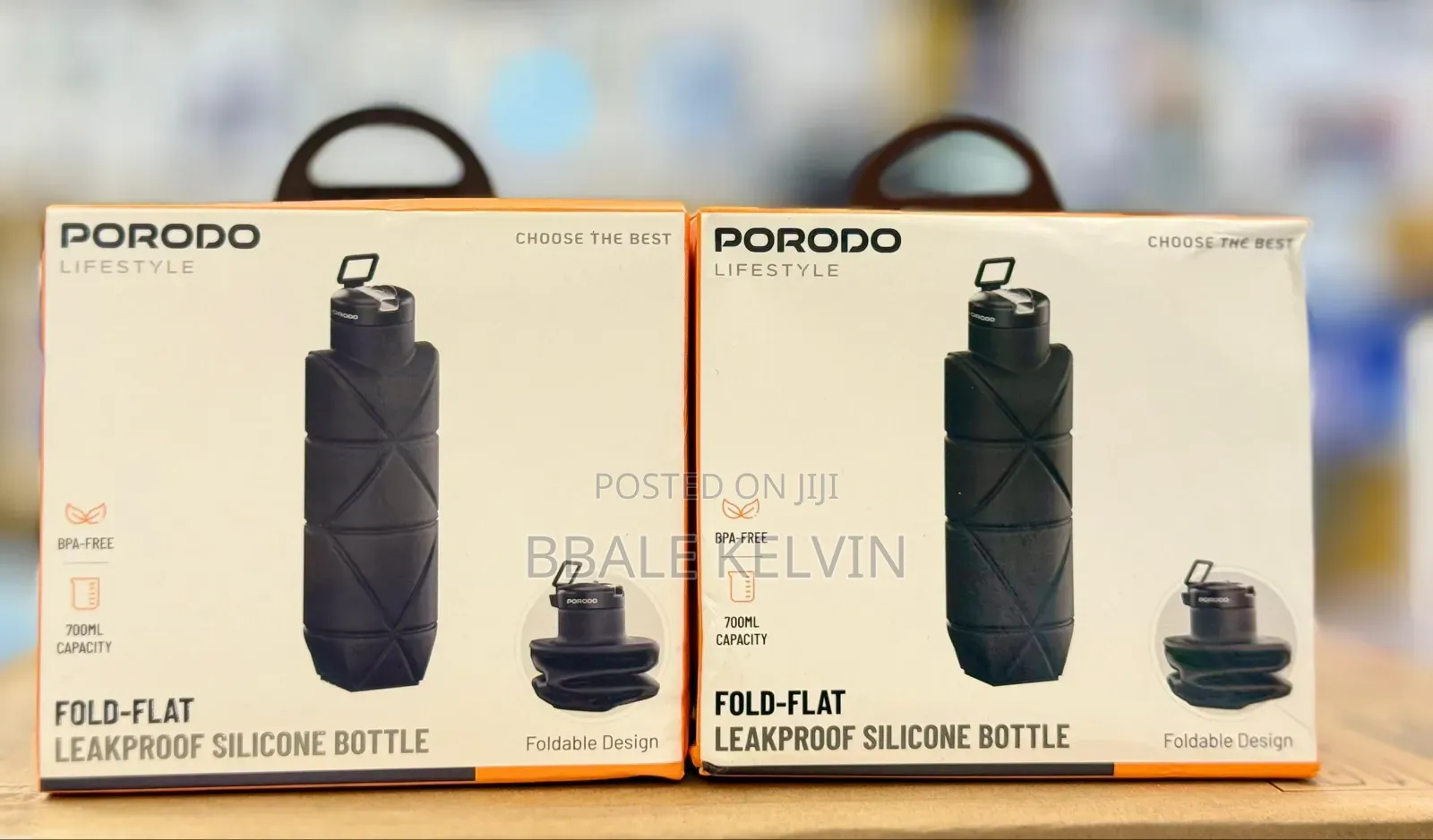 Porodo Fold Flat Leakproof Silicone Bottle With 700ml Capacity