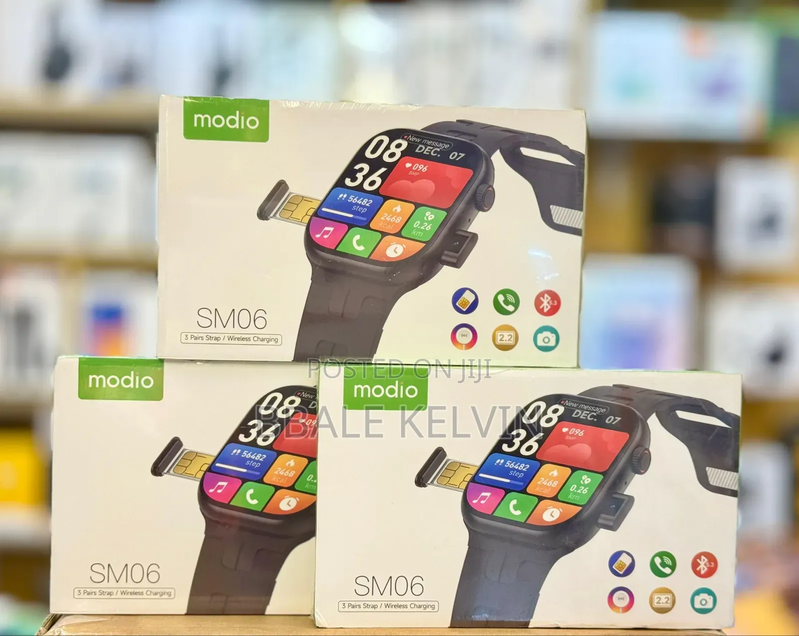 Modio Sm06 Sim Card Smart Watch, 1.53-Inch Super Amoled Display