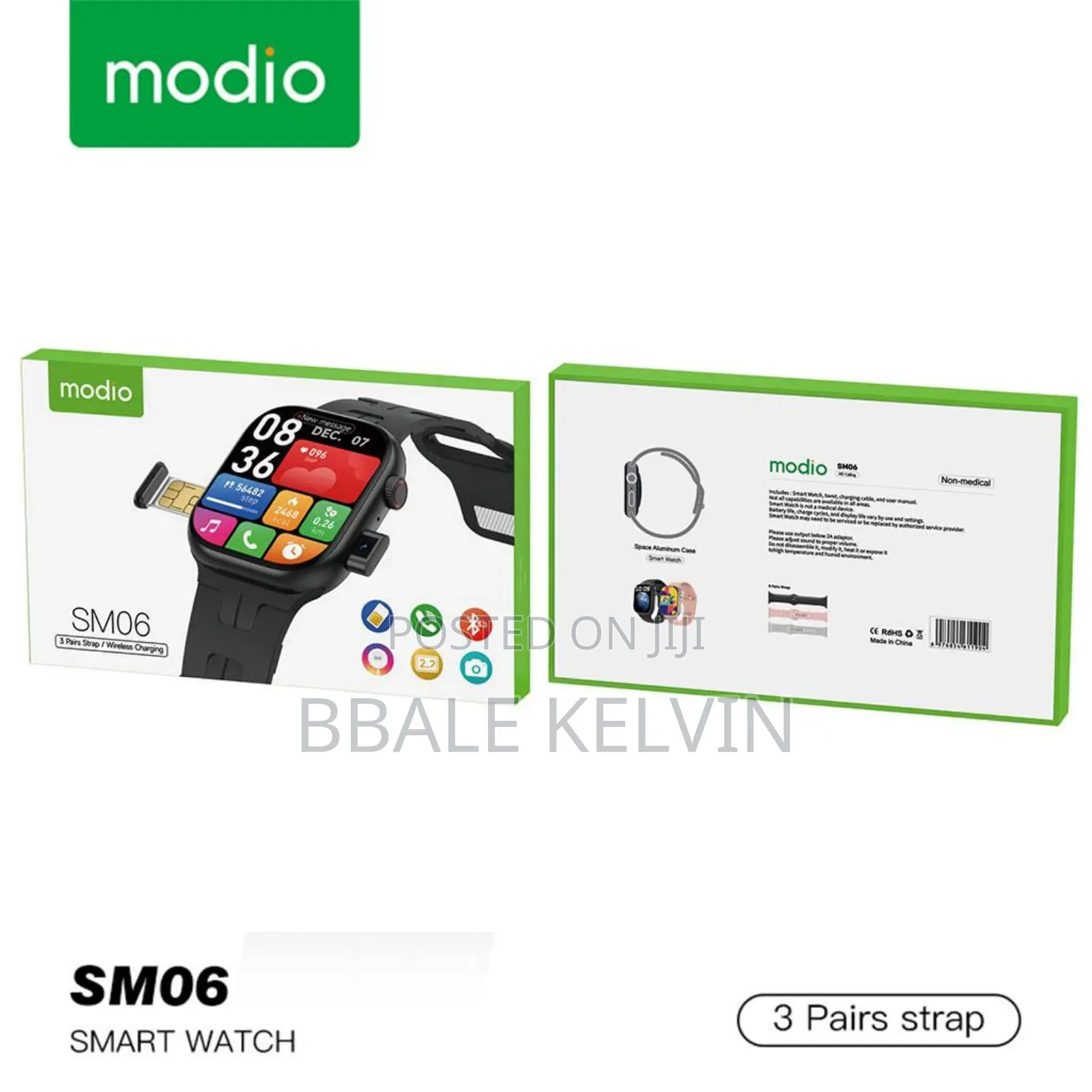 Modio Sm06 Sim Card Smart Watch, 1.53-Inch Super Amoled Display