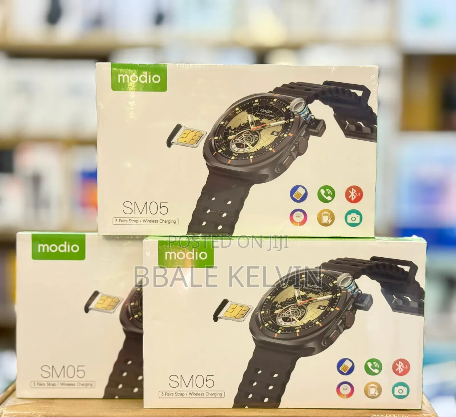 Modio Sm05 Simacard Smart Watch, 1.53-Inch Super Amoled Display