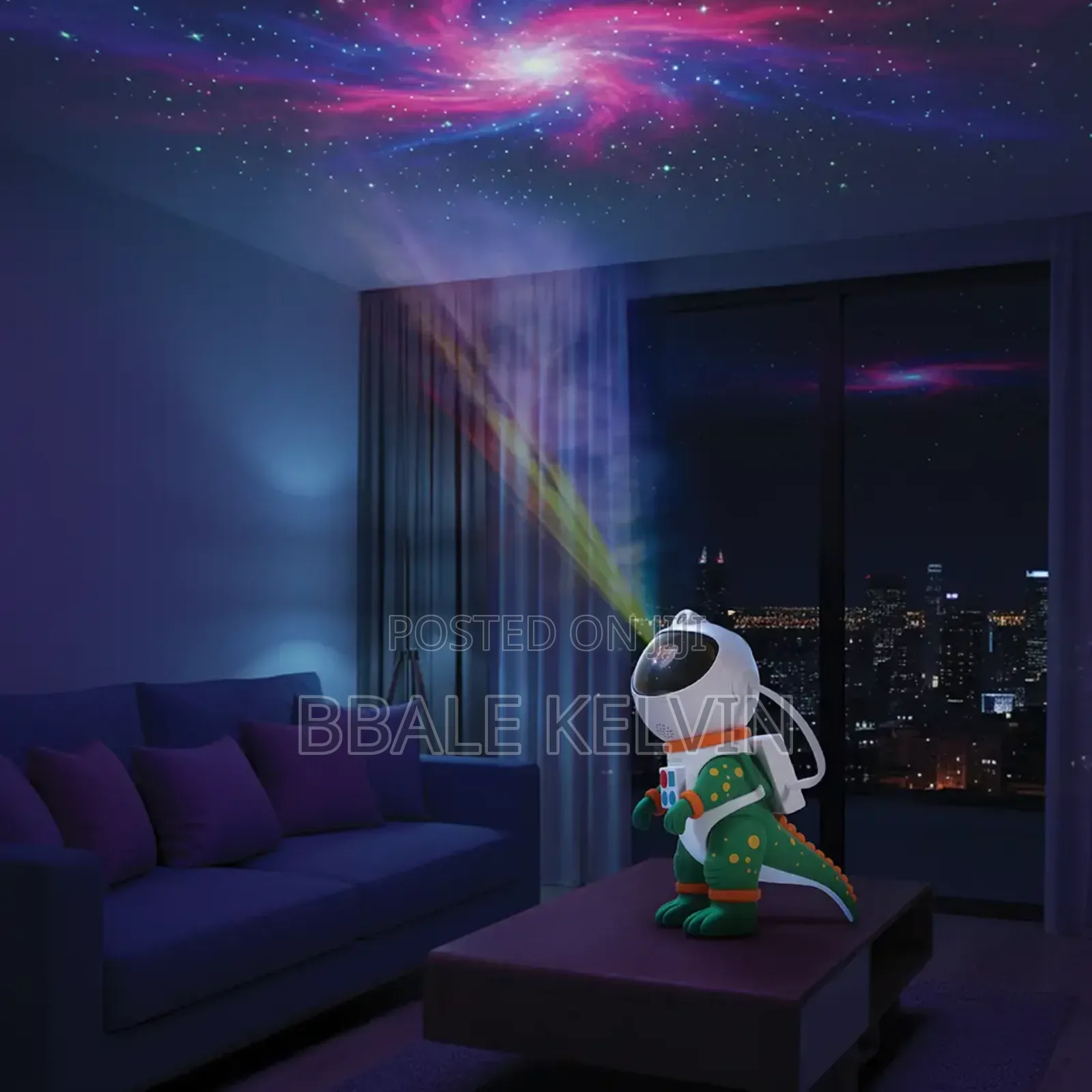 Green Lion Astronaut Night Light Projector – 360° Galaxy Projection