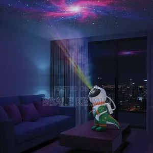 Green Lion Astronaut Night Light Projector – 360° Galaxy Projection