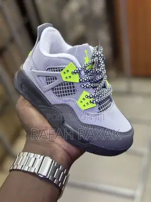 New Kid’S Air Jordan 4 Retro Se Td “Neon 95” Children’S Sneakers