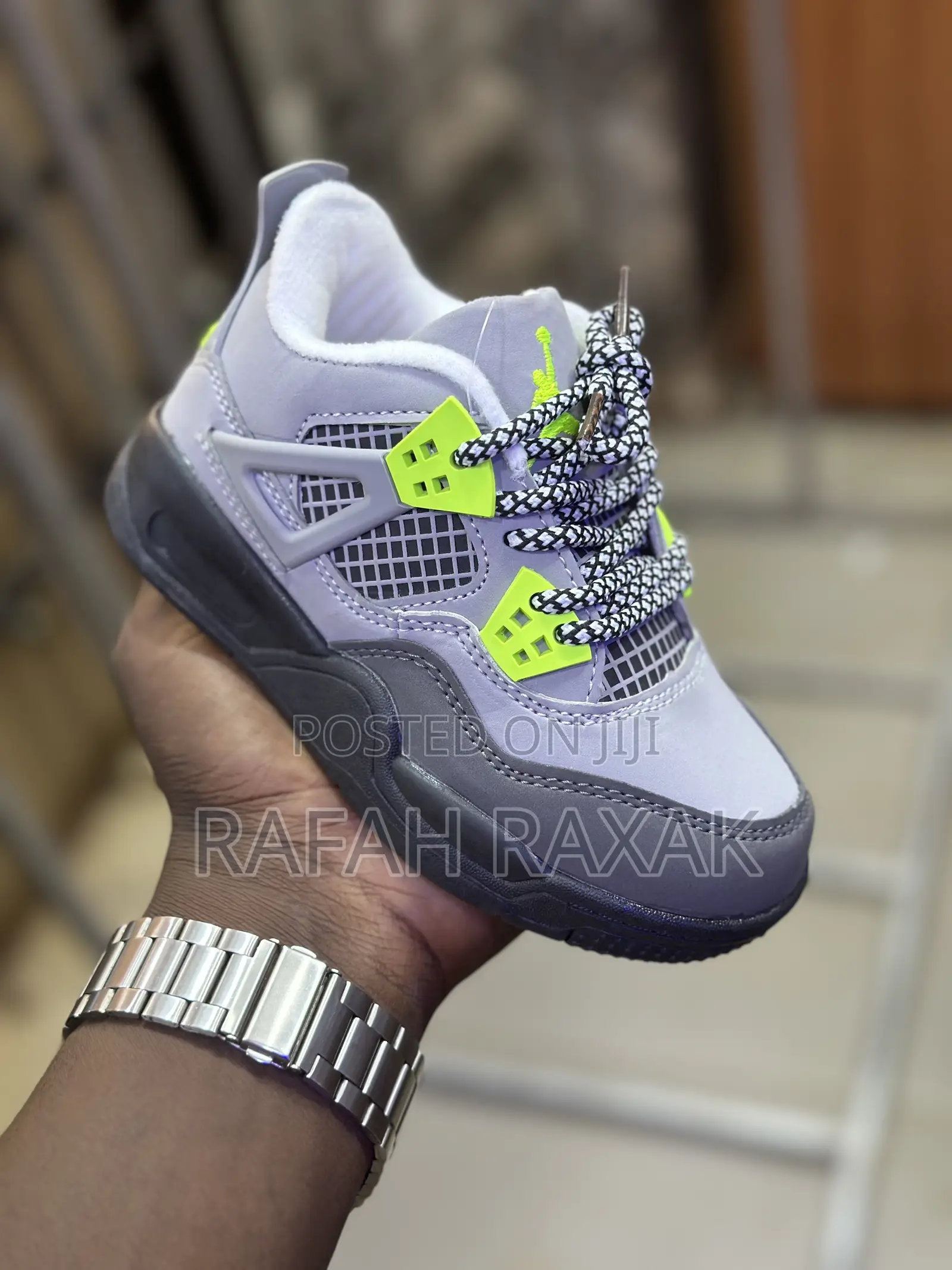 New Kid’S Air Jordan 4 Retro Se Td “Neon 95” Children’S Sneakers